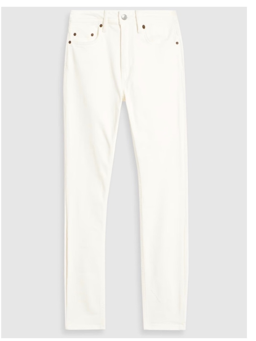 ACNE STUDIOS BLÅ KONST PEG WHITE JEANS SIZE 26 CROPPED SLIM